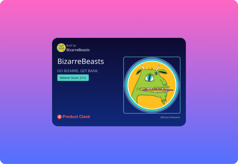 Believe in BizarreBeasts! 💎